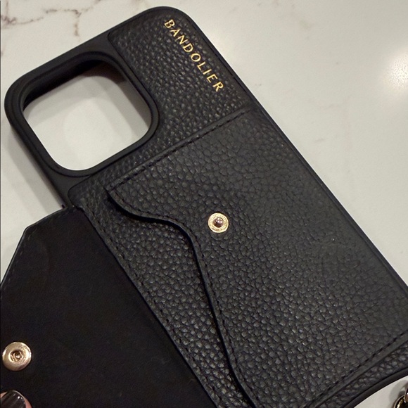 Bandolier Black Phone Case with Gold Chain - Picture 3 of 3